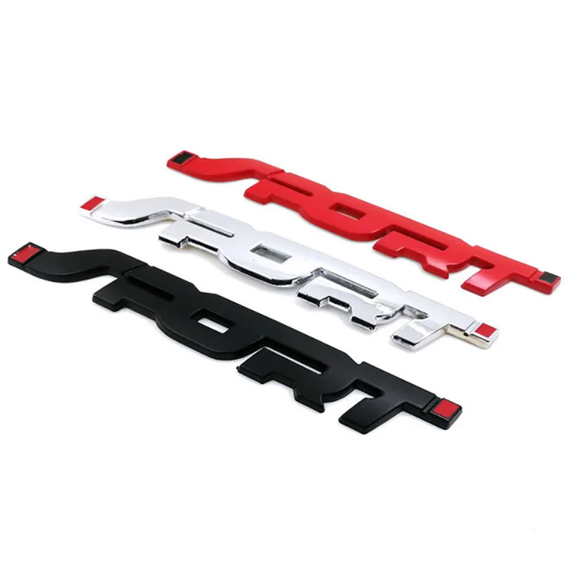 

KOQYOX Metal 3D Chrome Black Auto Car Trunk Racing Sport Word Letter Logo Emblem Badge Decal Sticker