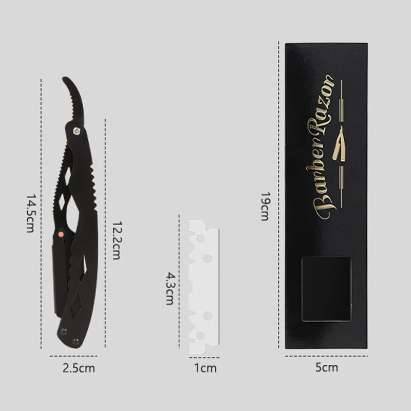 Новый полый прямой парикмахерский бритвенный станок из алюминиевого сплава