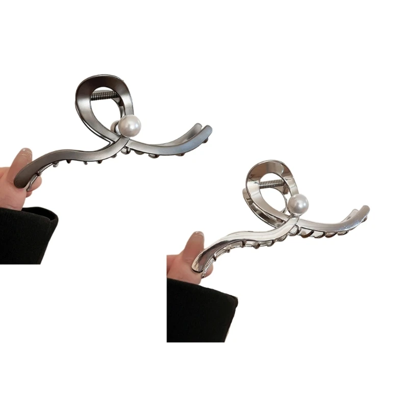 

Винтажная жемчужная изогнутая форма заколка для хвоста нежная заколка для волос Нескользящая большая покупка аксессуары для волос для путешествий