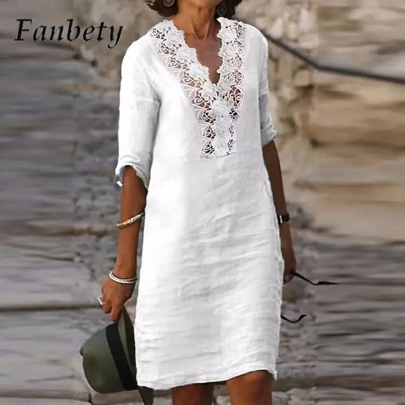

Women Vintage Pattern Print Party Dress Summer Fashion V-Neck Short Sleeve Beach Dress Ladies Casual Short Sleeve Midi Dresses