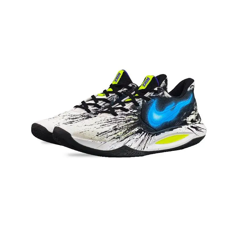 【Customize】Nike Precision 5 Basketball Shoes Men Low-top University Blue/Black/White Sneakers shoes CW3403-100