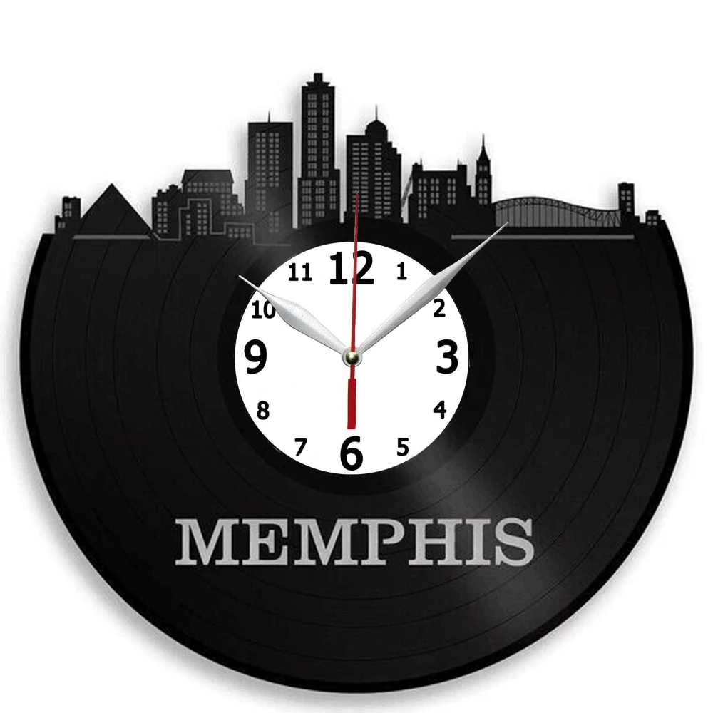 

Виниловые Настенные часы с изображением Мемфиса, уникальное винтажное настенное искусство, персонализированное украшение для дома, 12 дюйм...
