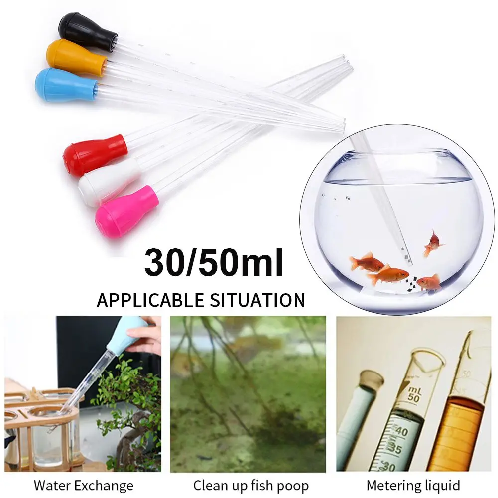 

30/50ml Durable Water Changer Tube BBQ Supply Waste Remover Pipette Dropper Aquarium Clean Tool Fish Tank Siphon Pump