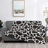 cowhide dalmatian dog animal skin texture plush blankets zebra giraffe camouflage funny throw blanket for home bedspreads 09