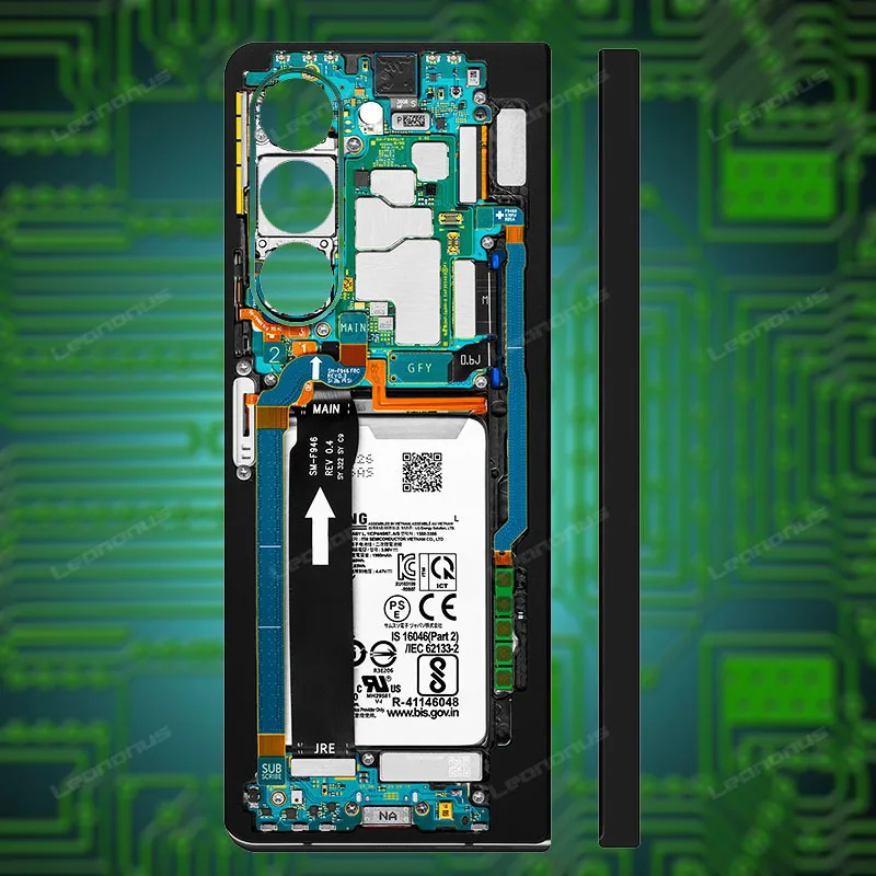 

Colorful for Samsung Galaxy Z Fold 4 5 3 Teardown Decal Skin Back Screen Protector Film Cover Circuit Wrap Fold4 Fold5 Stickers