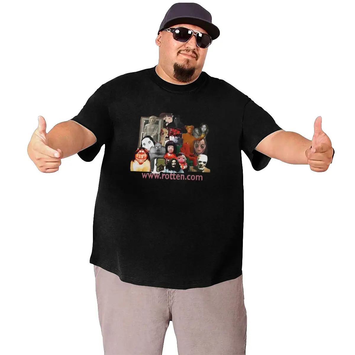 Мужская футболка с коротким рукавом большого и высокого размера Rotten.com_shirt Мягкая