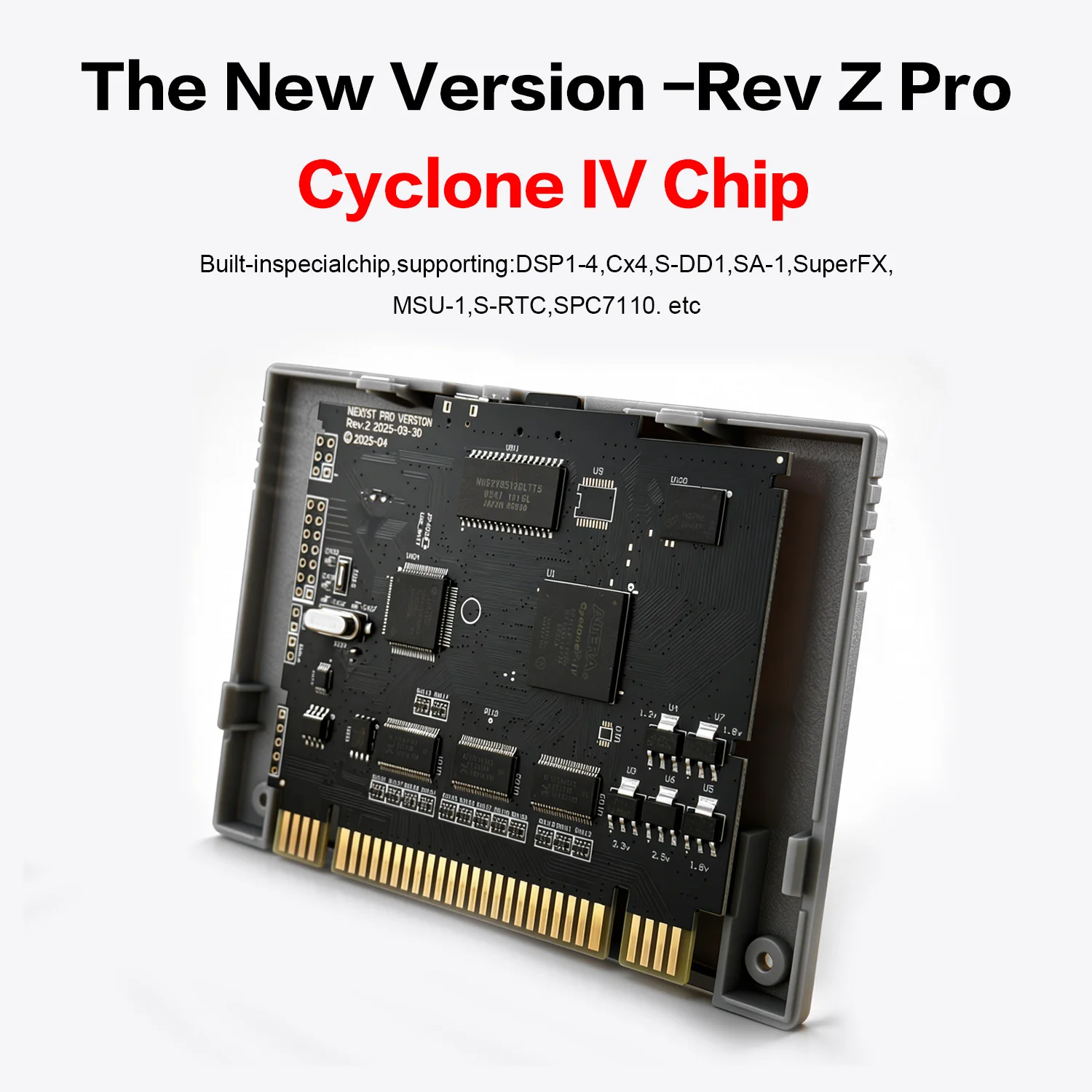 Фото Новый игровой картридж FXPAK Pro SD2 Rev.Z 2026 года: 5200 игр в 1 (SA1 RPG) с часами реального времени для 16-битных ретро-консолей SNES SFC №3