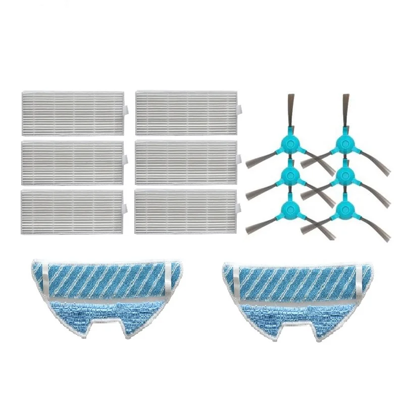 

Side Brush Filter Mopping Cloth Replacement Kit For Conga 1290 1390 Robot Vacuum Cleaner