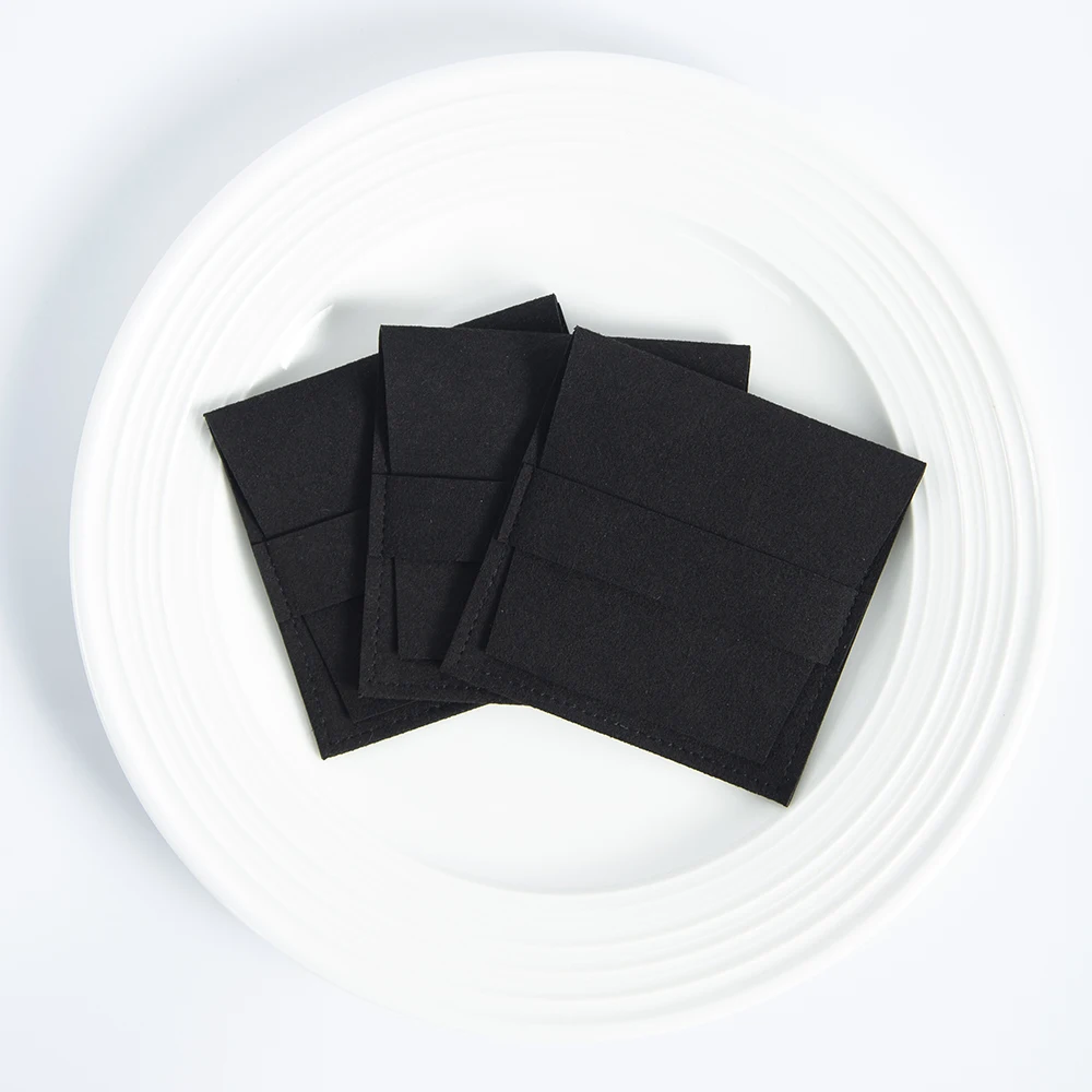 Black Microfiber Jewelry Gift Bags Christmas Wedding Candy Bag Party Decoration Small Business Jewelry Packaging Display Pouches