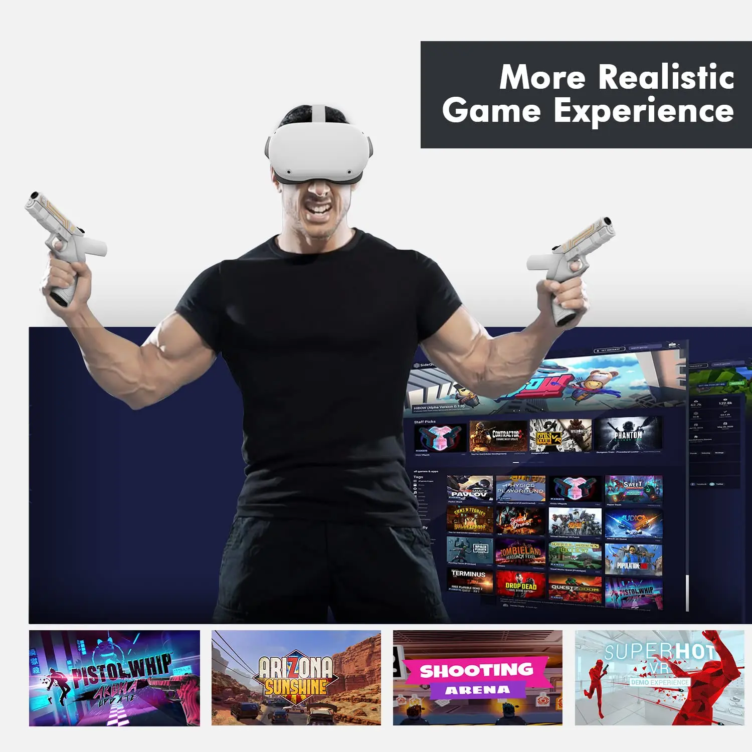 Чехол для Oculus Quest 2 Gun Stock контроллер пистолета улучшенный FPS игровой опыт