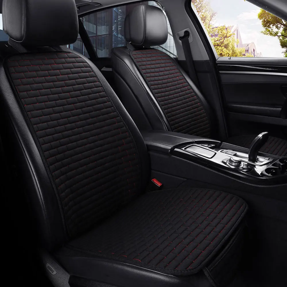 

Car Seat Cover Front Rear Flax Seat + Back Protect Cushion Automobile Seat Cushion Protector Pad Car Covers Mat Car Decoration