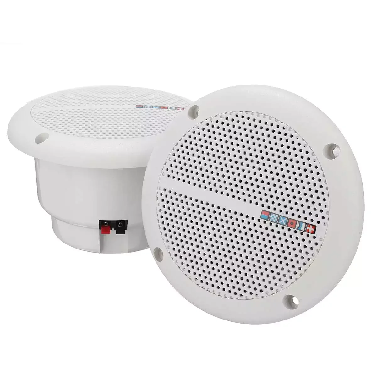 

LEORY New 1 Pair Speaker Loudspeakers Waterproof Marine Boat Ceiling Wall Speakers Kitchen Bathroom Water Resistant