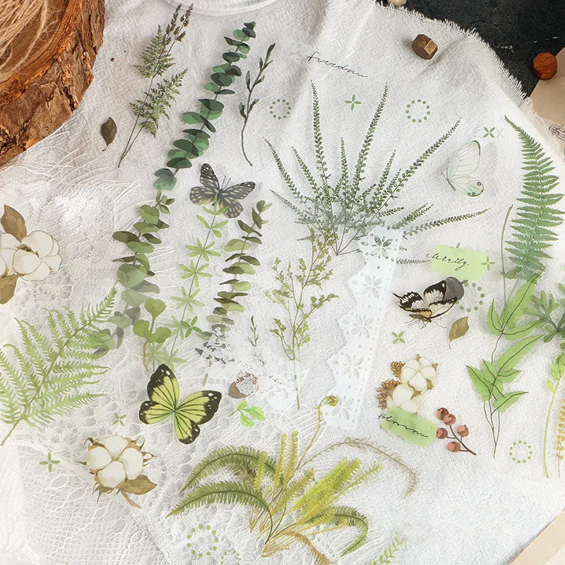 

3 листа/пакет наклейка для домашних животных s эстетические цветы растения корейский стиль наклейка для скрапбукинга блокнота планировщика...