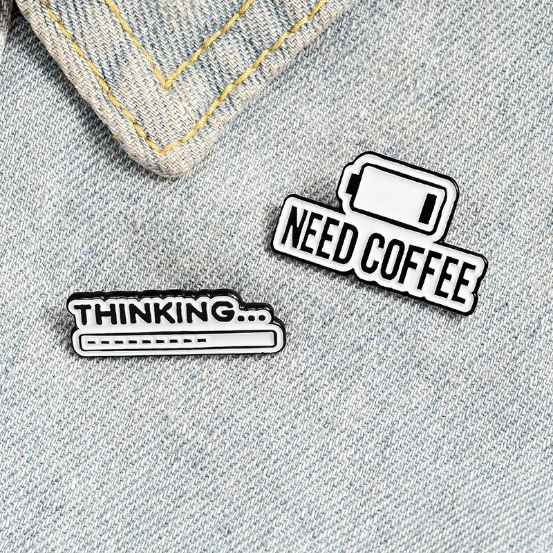 

Low Power Reduced Energy Enamel Pin Creativity Women's Brooch Friends Lapel Pins Badges New Year Gift Christmas Jewelry