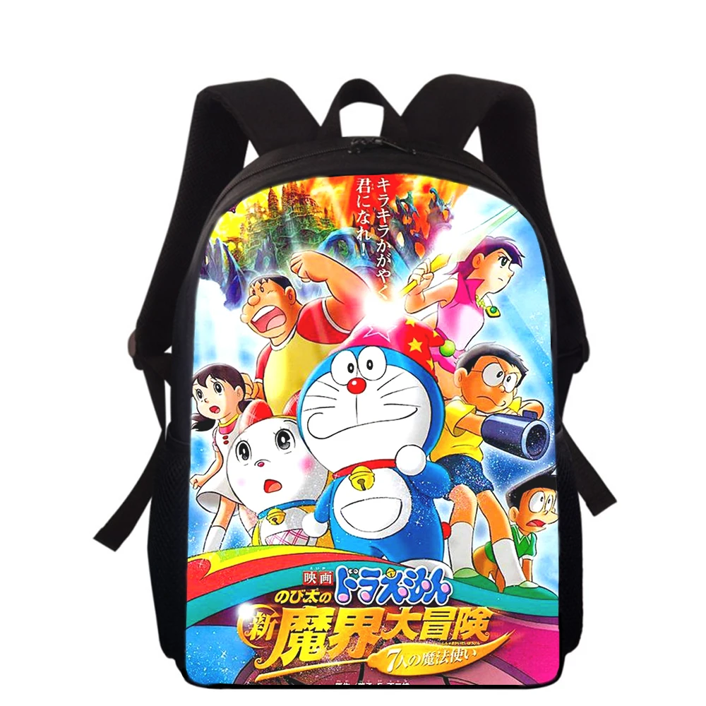 Doraemon Manga Anime 15” 3D Print Kids Backpack Primary School Bags for Boys Girls Back Pack Students School Book Bags