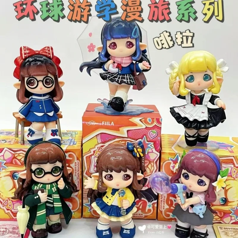 Фото Фигурки FIILA Blind Box: Серия Qimengdao Global Study Tour – Милые аниме-куклы, модные игрушки, декор для рабочего стола, подарок для детей и любителей аниме №1