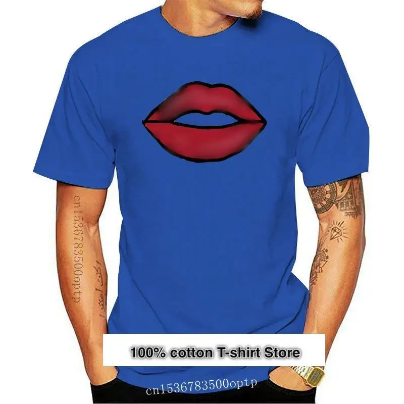 

Camiseta de marca para hombre, GILLIAN ANDERSON, camiseta con labios