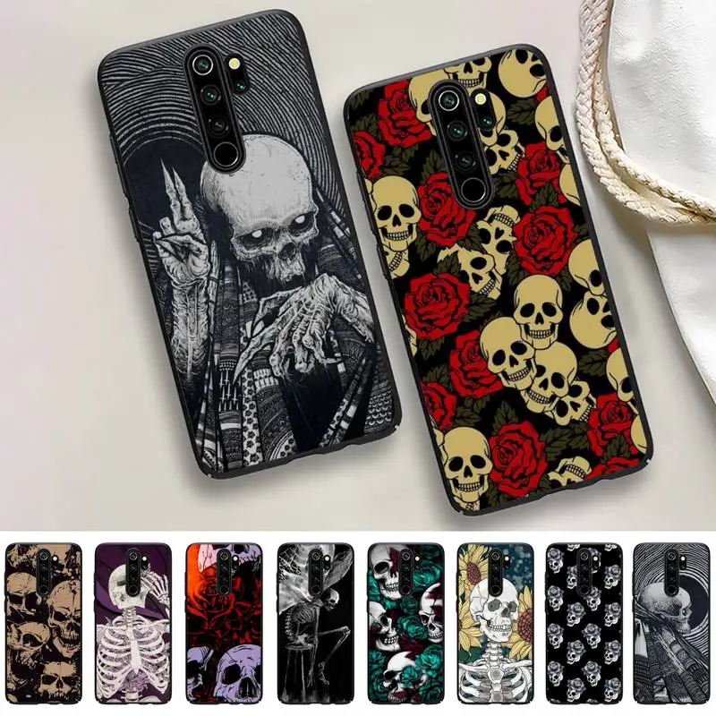 

Gothic Fashion Skull Phone Case For Redmi 9 5 S2 K30pro Silicone Fundas for Redmi 8 7 7A note 5 5A