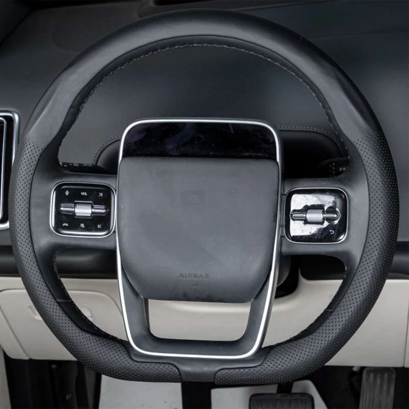 Фото Автомобильный чехол на руль для Lixiang L9/L8/L7/L6/i8/i6/Mega O/D-образный ультратонкий защитный чехол от царапин, нескользящие аксессуары №1
