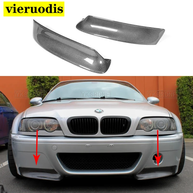 

Передний бампер из углеродного волокна, разветвители для губ, фартуки, щитки для BMW 3 серии E46 M3 Coupe 1999- 2006, бампер, отделка, спойлер