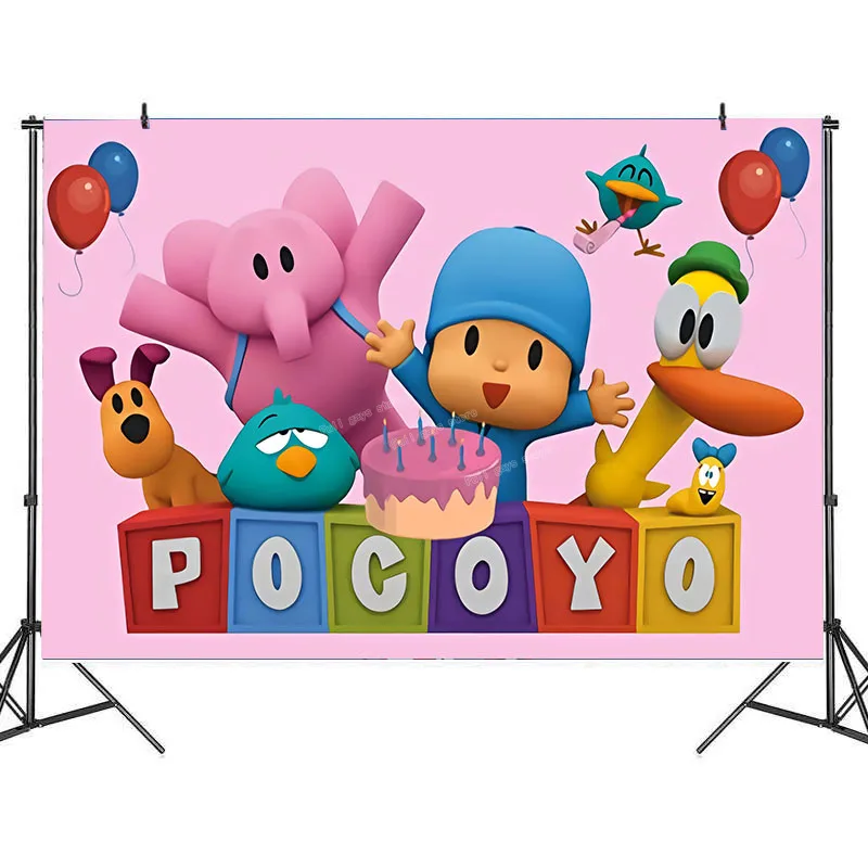 Pocoyo декорации из мультфильма аниме дурная печать фотография День Рождения Декор