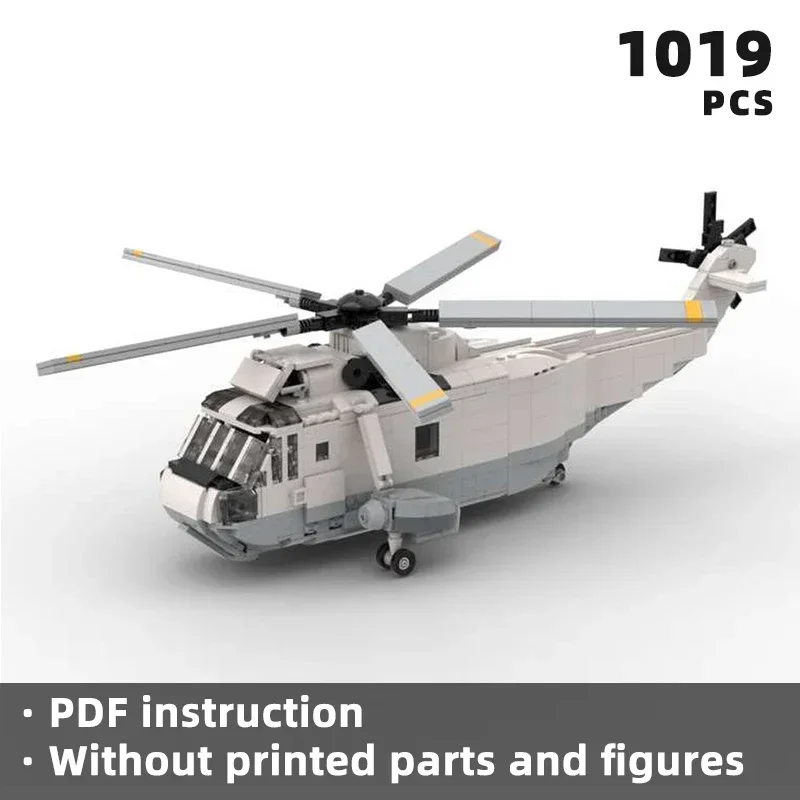 Винтажный SH-3G морской король антизубмарин вертолет кирпичи военный самолет