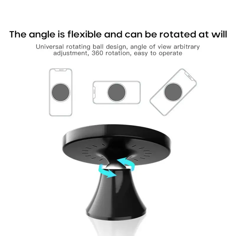 

15W Magnetic Wireless Charger Mini Car Wireless Charger 360 Degree Rotatable Heat Dissipation Fast Charger For IPhone 12