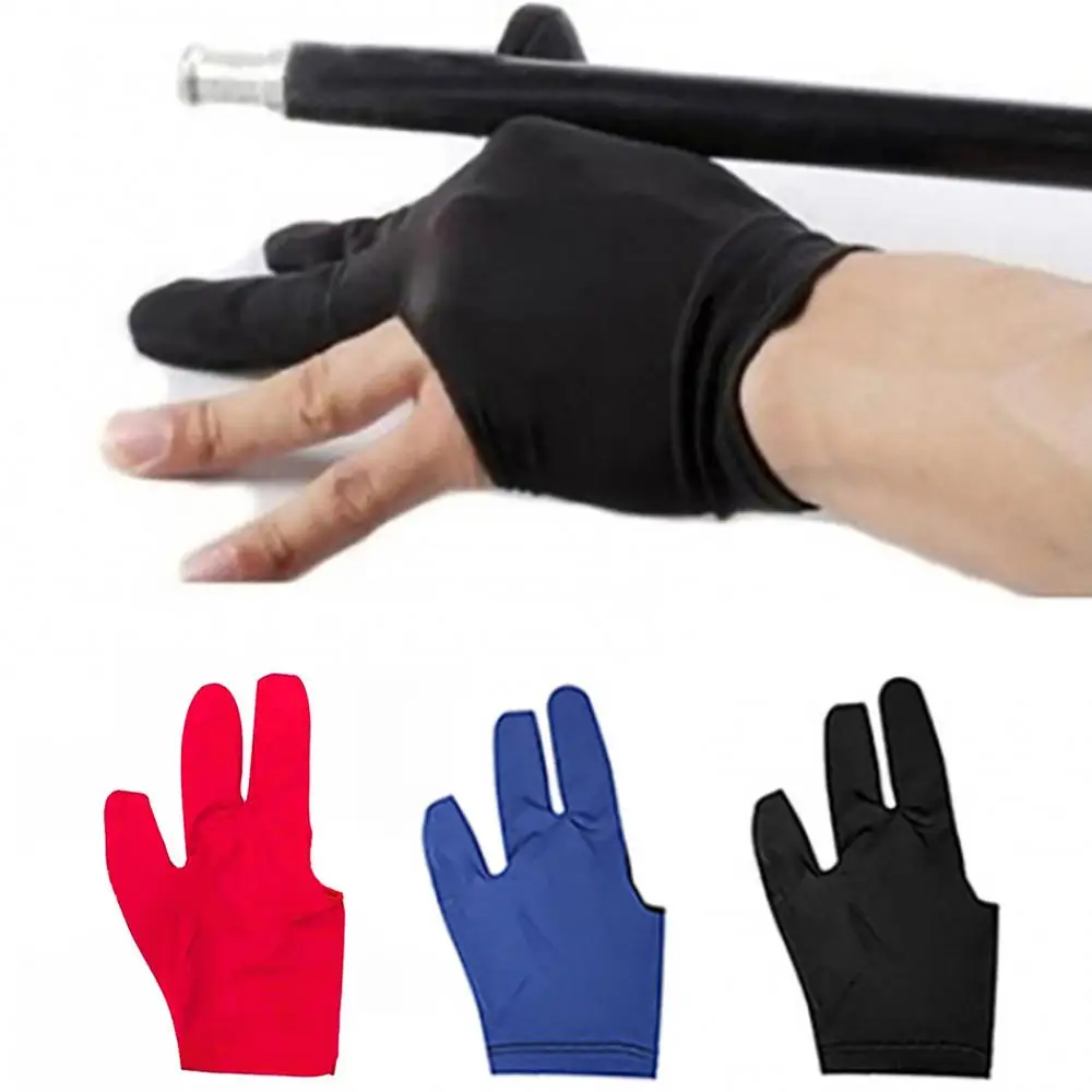 

Перчатки для мужчин, спандекс, искусственная кожа, перчатка для бассейна, открытые левой рукой, перчатки с тремя пальцами, женские аксессуары