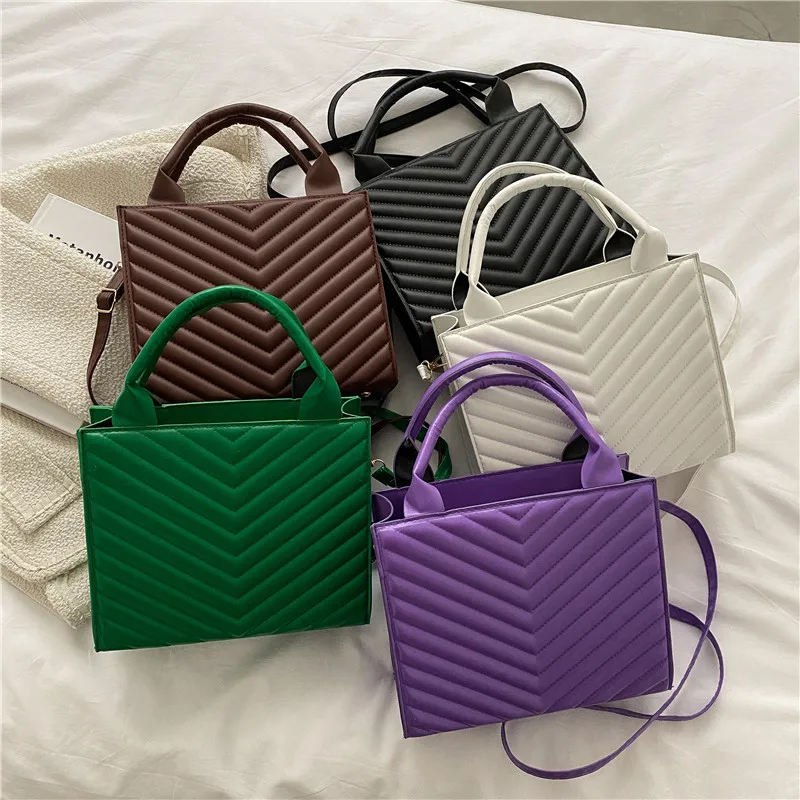 

New Spring Women Shoulder Bag Trendy Plaid Pu Leather Crossbody Bags Fashion Ladies Handbags Brand Designer Top Handle Bag