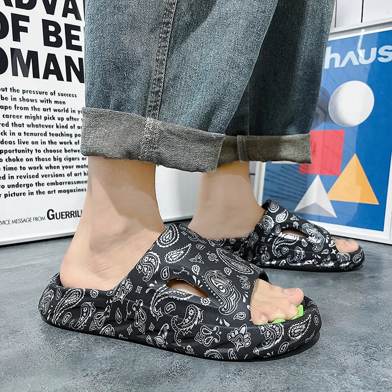 36-45 New EVA Unisex Vacation Beach Sandals Travel Leisure Couples Outdoor  Beach Slippers Indoor Home Bathroom Slippers