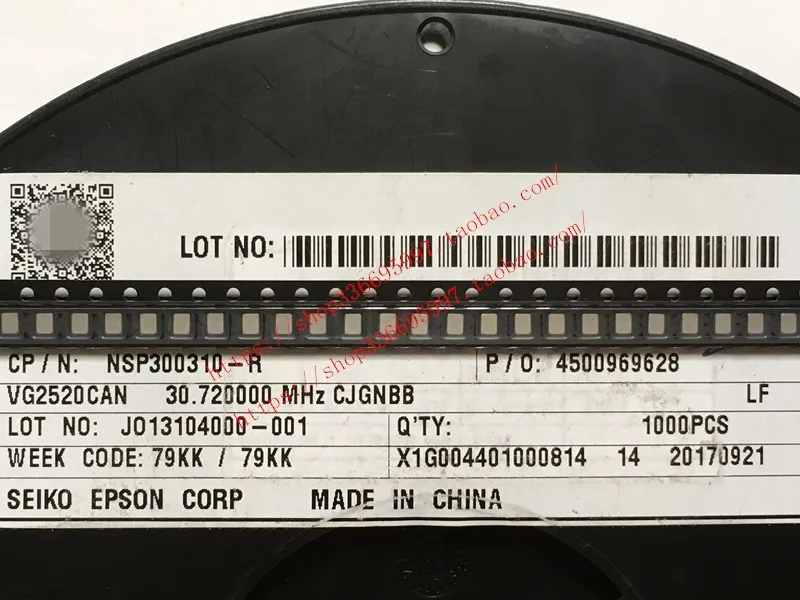 

10PCS/ VG2520CAN 30.72MHz CJGNBB 2520 VCXO EPSON Voltage Controlled SMD Crystal Oscillator