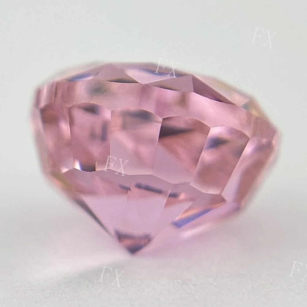 D-розовый круглый кубический цирконий с измельченным кубическим цирконием 5-10 мм