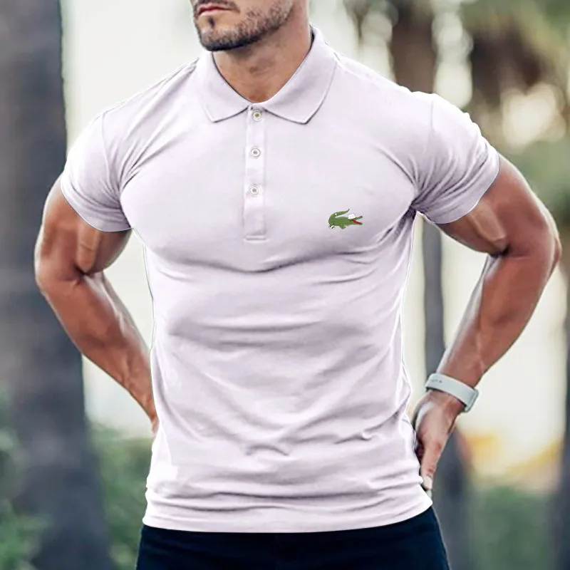 

100% cotton Summer Fashion Men Polo Men Shirt Short Sleeve Polo Shirt Clothing Streetwear Casual Men Tops