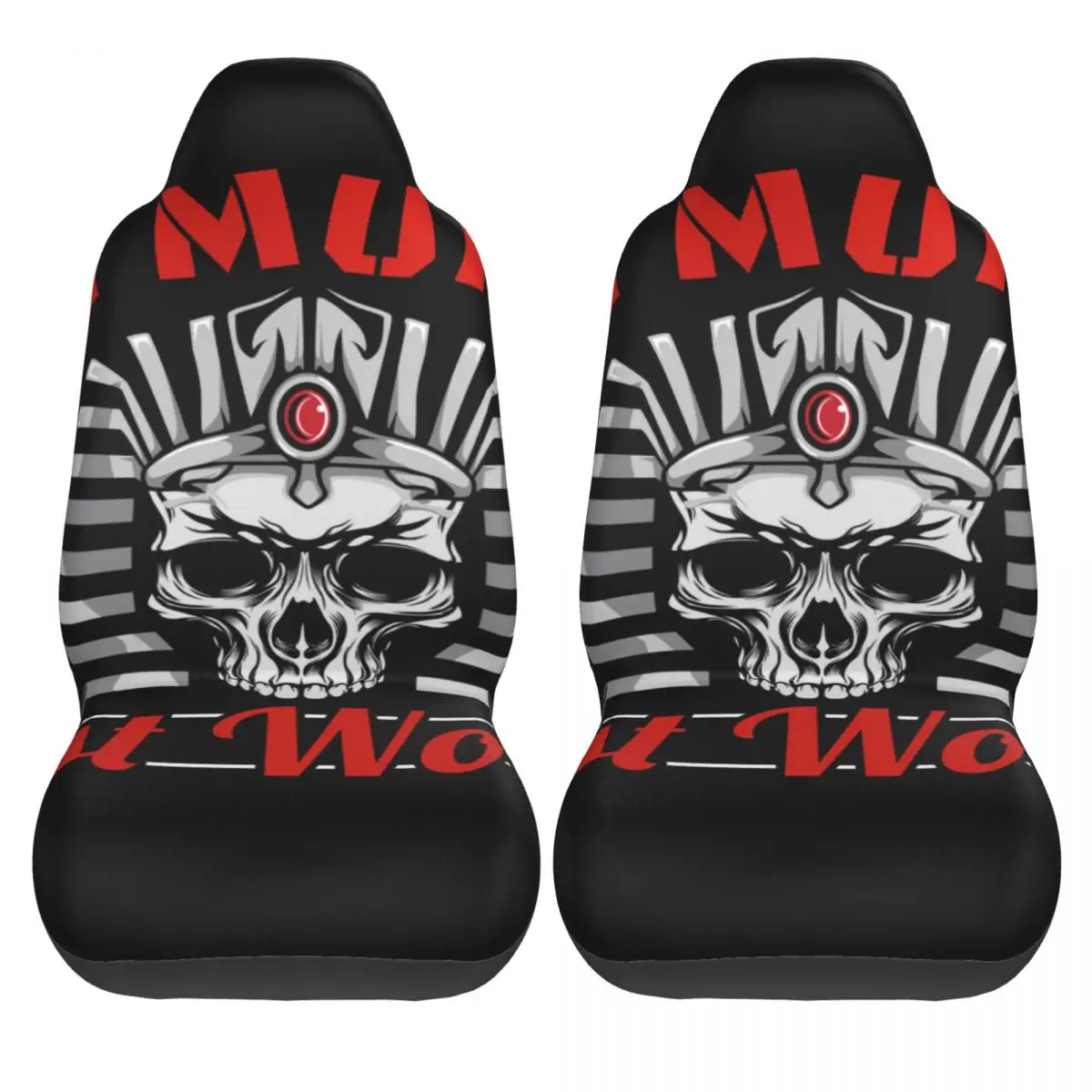 

2PCS Car Seat Protector Cover The Mummy Pharaoh Skull Head With Lost World Universal Seat Covers Car Seat Cover Protector