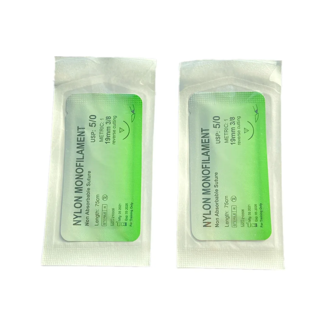 Стоматологический Хирургический монофиламент 500 шт. стерильный нейлоновый синий