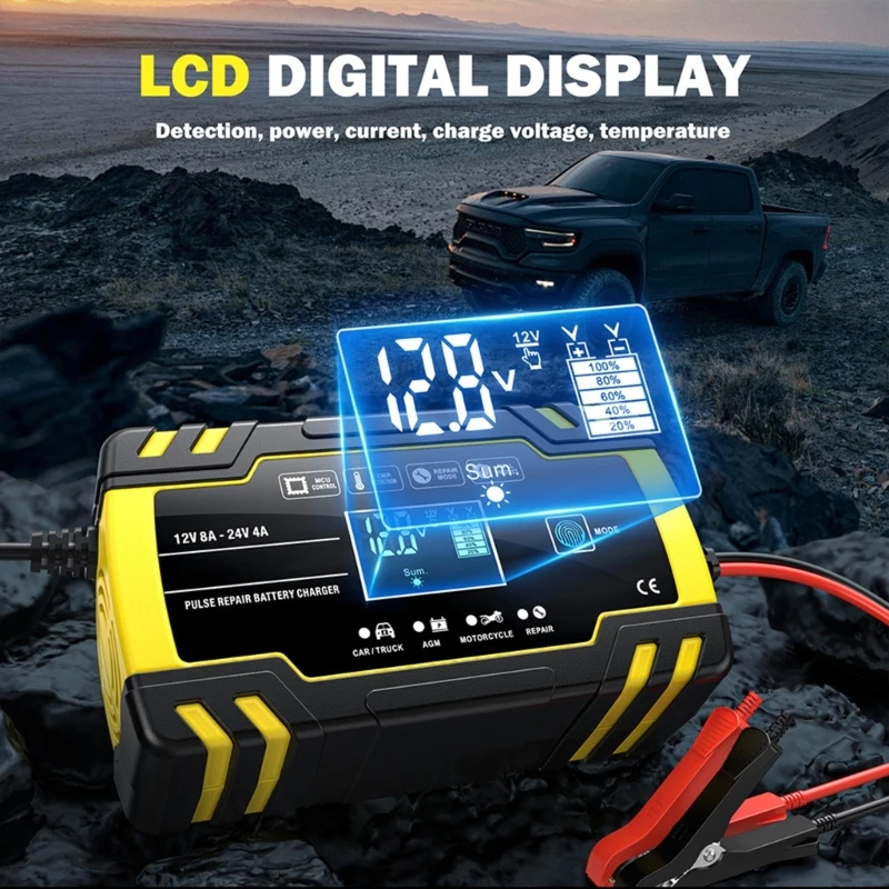 28 ГБ автомобильные зарядные устройства 12 В 24 импульсный ремонт цифровые SmartFast AGM