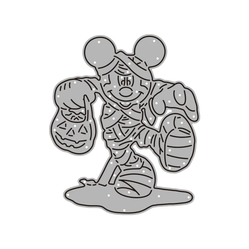 Вырубные штампы в виде мамы и Минни Маус на Хэллоуин для скрапбукинга тиснения