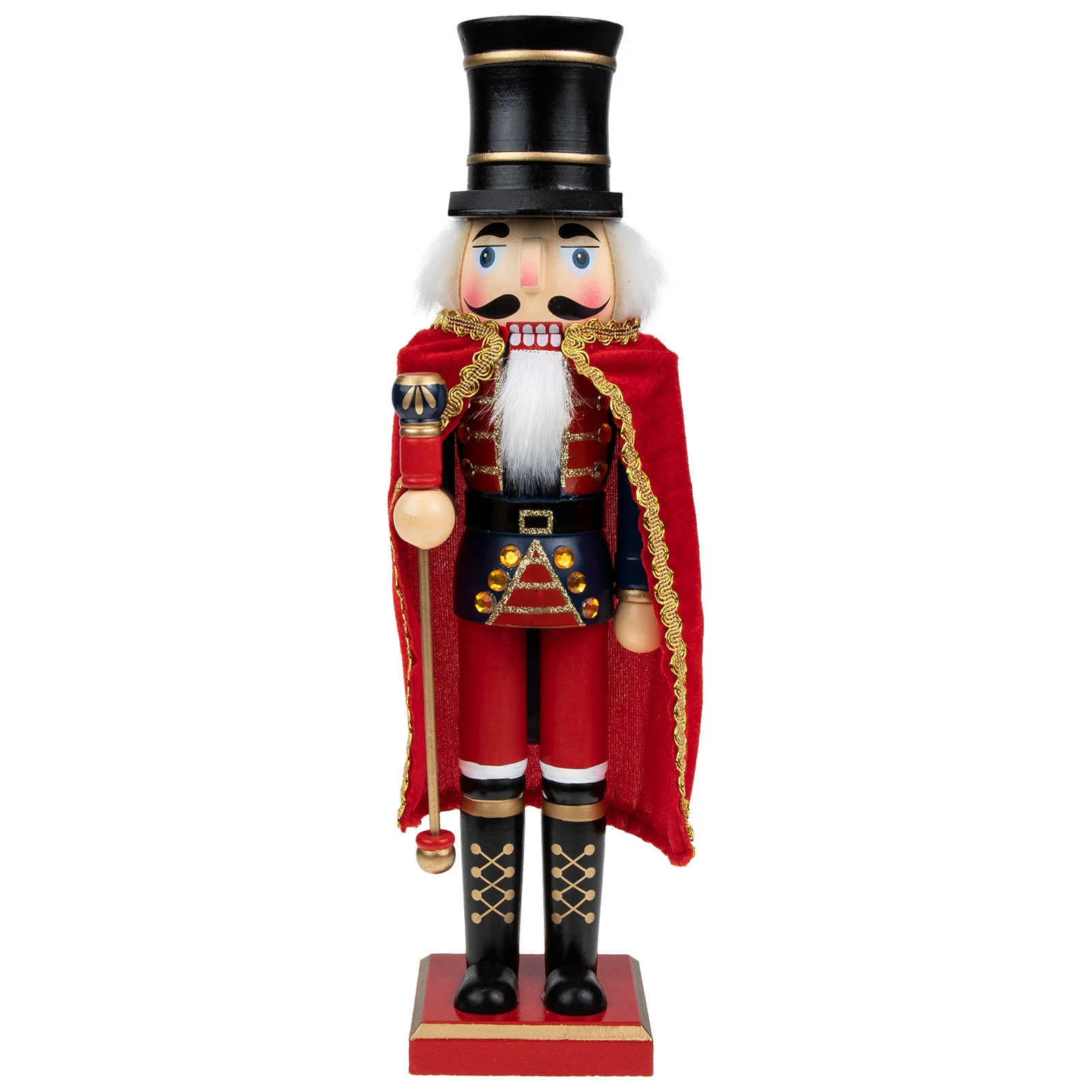 

Nutcracker Ornament Desktop Decor Nutcrackers Craft Sculptures Home Cloak Decoration Holiday Wood Decorations Table Christmas