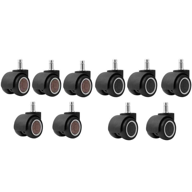 

5PCS TPR Soft Rubber 2 inch Universal Mute Wheel Office Chair Caster Replacement Swivel Rubber Caster Furniture