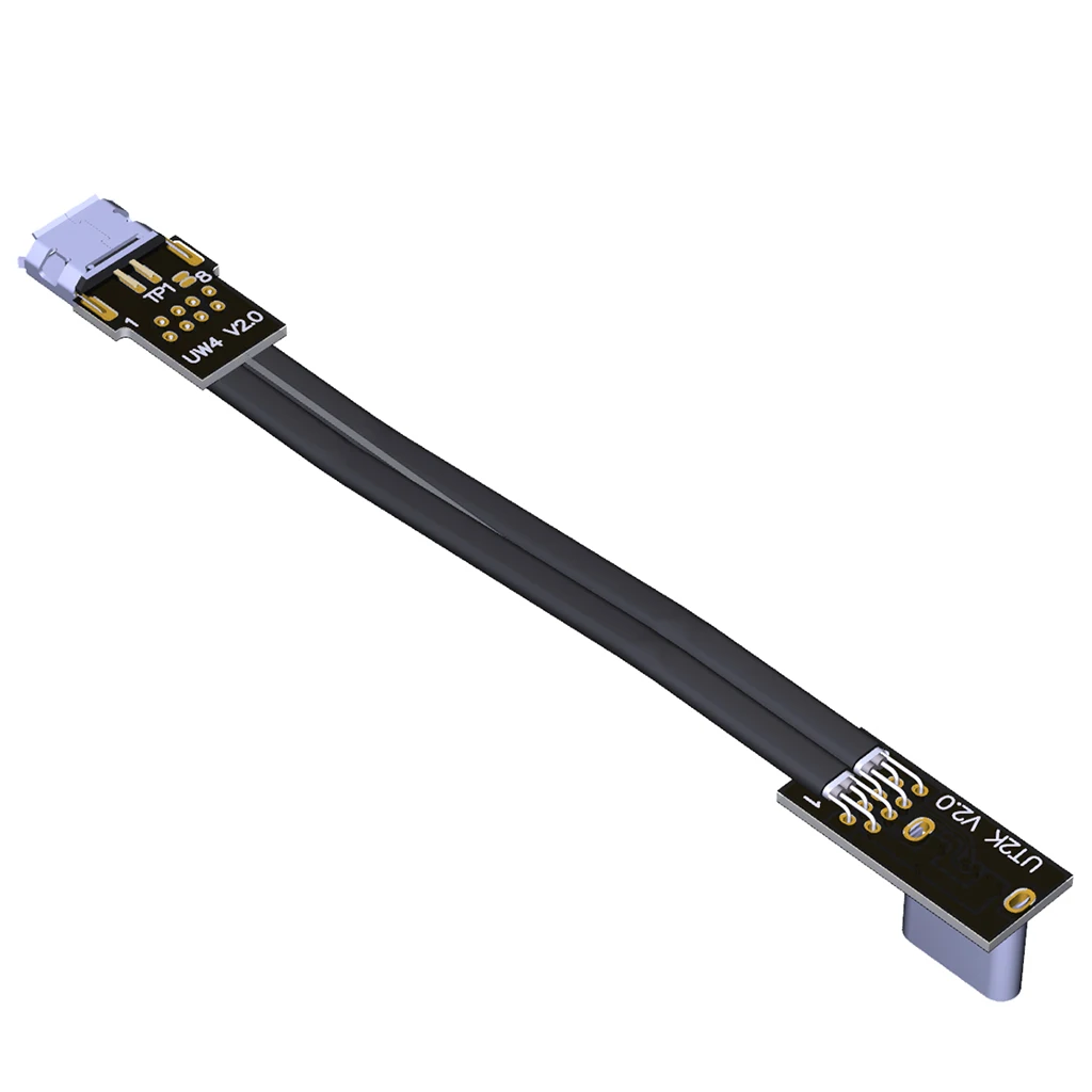 

4A USB 2,0 Micro B Женский к Type C Мужской плоский тонкий кабель USB-C вверх/вниз угловой удлинитель Кабель для зарядки и передачи данных Поддержка OTG