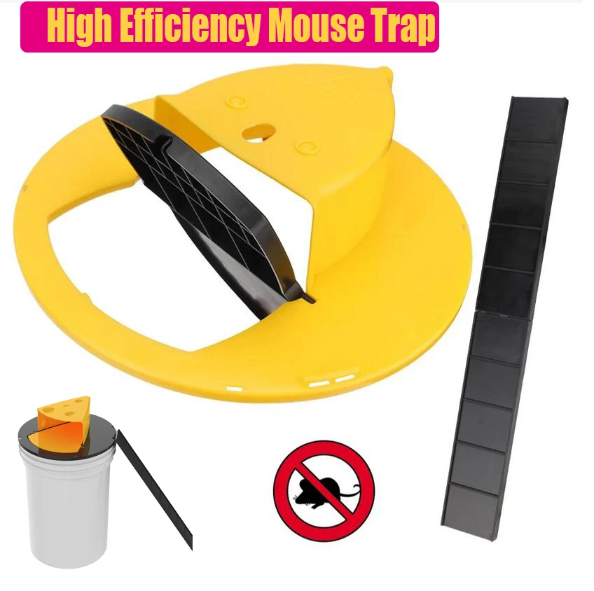 

New Reusable Mouse Trap Plastic Bucket Lid Rat Traps Humane Or Lethal Mousetrap for Mice Multi Catch Auto Reset Flip N Slide