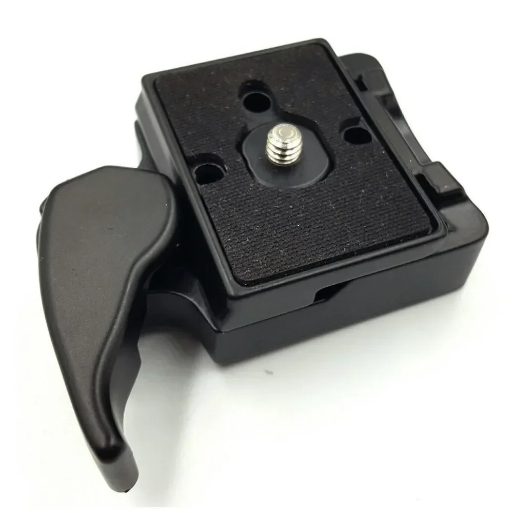 1/4in Camera Quick Mount Seat Assembly Metal Tripod Heads Adapter with Manfrotto 200PL-14 Compat Plate Accessories