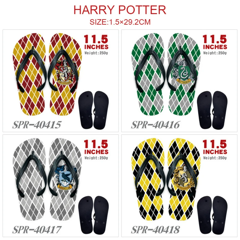 

School of Magic Badge Harries Fashion Slippers Cartoon Animated Potters Flip-flops Clip Feet Household Shoes Beach Shoes