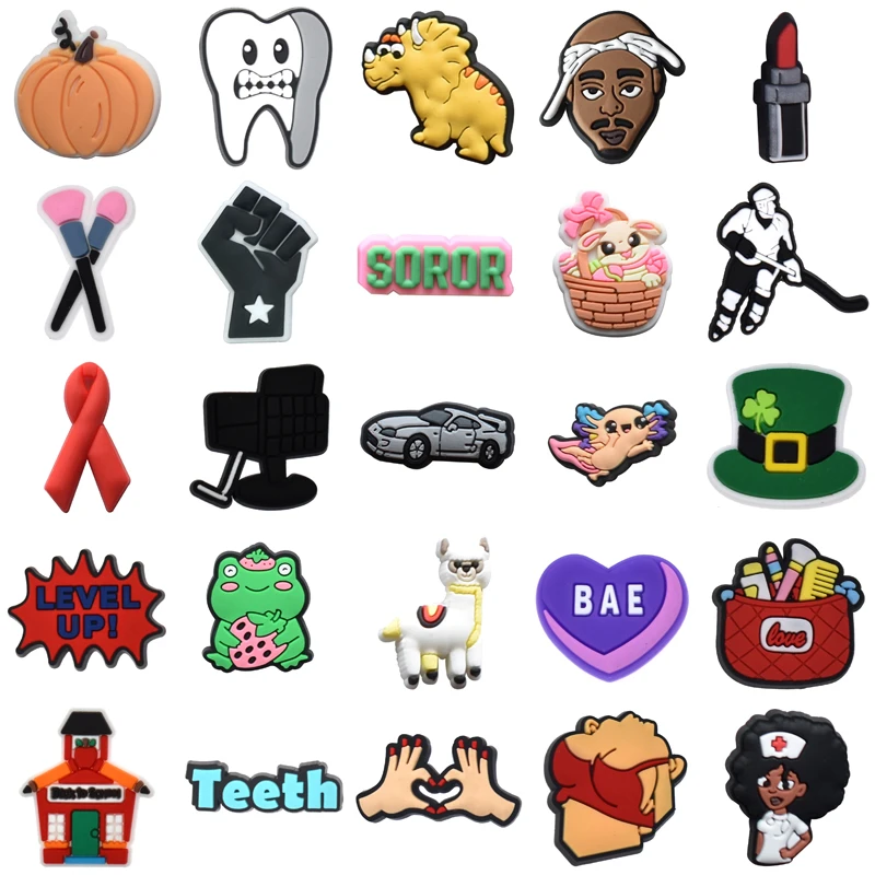 

Gifts Set Jeans Kids Shoe Charms Girl Para Pins Decorations for Croc Wholesale Bulk Shoes Accessories Packs Boy Men Women Charm