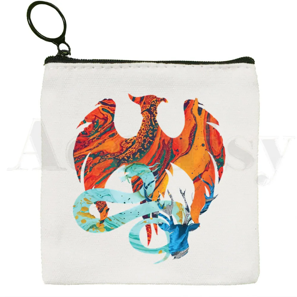 Shadow and Bone Fine Make Me Your Villain Coin Purse Illustration Key Case Simple Small Cloth Bag New Creative Coin Purse