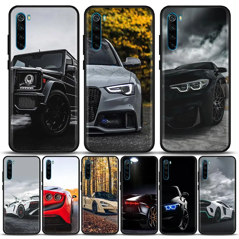 

Male Men Sports Cars Silicone Phone Case For Xiaomi Redmi 9 9C NFC 9T 10 10C 6 7 8 A K40 K50 Pro Plus Soft Shell Cover Cases