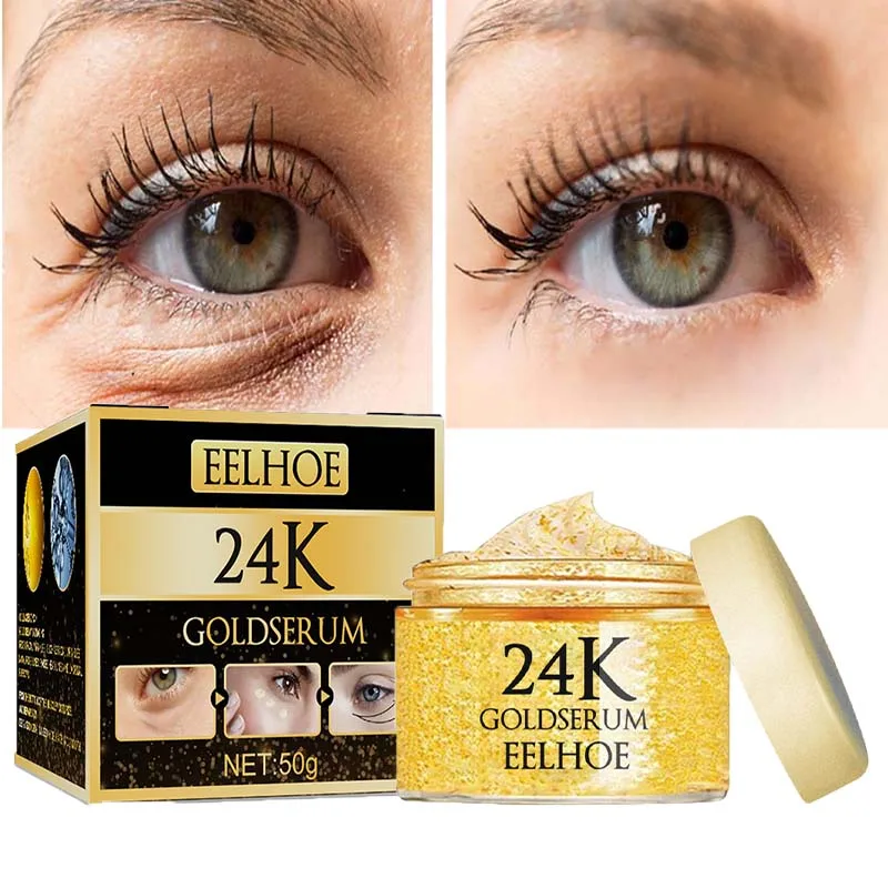 

24K Gold Remove Wrinkles Eye Cream Removal Eye Bags Anti-Dark Circles Lift Firm Fade Fine Lines Anti-Aging Moisturizer Skin Care