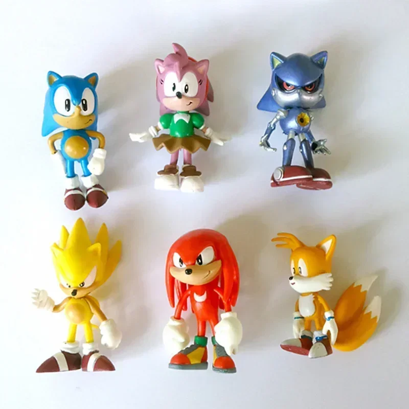 Фото Детские подвижные куклы Sonic Character Nacreus Tales из ПВХ, 6-7 см, персонаж Shadow Tail, детский подарок, бесплатная доставка №1