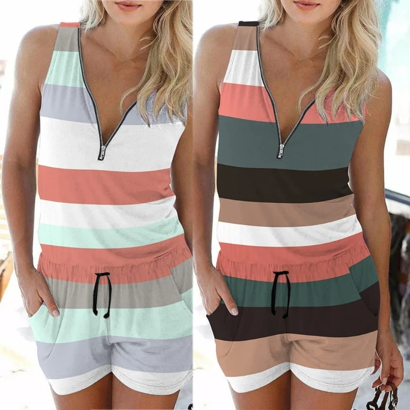 

Короткий женский комбинезон свободного покроя, модель 652F верхний комбинезон