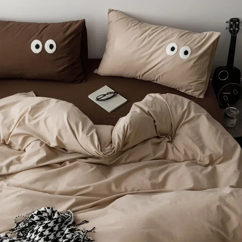 Удобный тканевый комплект пододеяльника домашние комплекты постельного белья